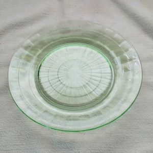 Vintage Light Green Glass Plate